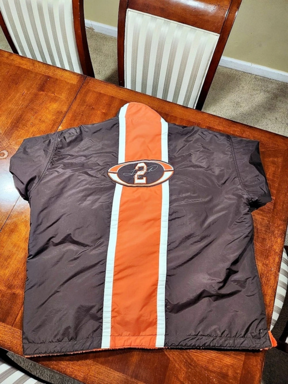 Vintage Pro Star Cleveland Browns Tim Couch #2 jacket Color Block Jacket XXL
